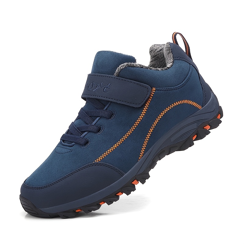Image of 2023 Winter Men Boots Snow Boots For Man Warm Plush Hiking Sneaker 48 Outdoor Non-slip Ankle Shoes