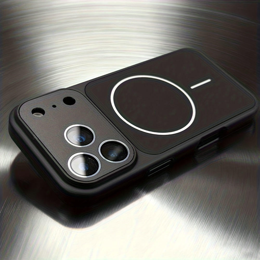 手机壳 - 奢华即时变形 17pro 磁吸无线充电手机壳，适用于 iphone 13   17 pro   全金属保护壳，相机镜头保护，哑光金属漆硬边框软后盖 商品详情 7