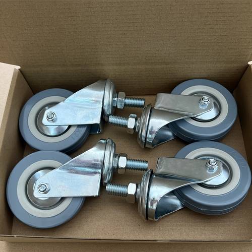 conjunto de 4 peças, rodízios resistência, rodízios giratórios de 3 polegadas 75mm, pvc para móveis, rodízios móveis para carrinhos, rodízios roscados de 30mm