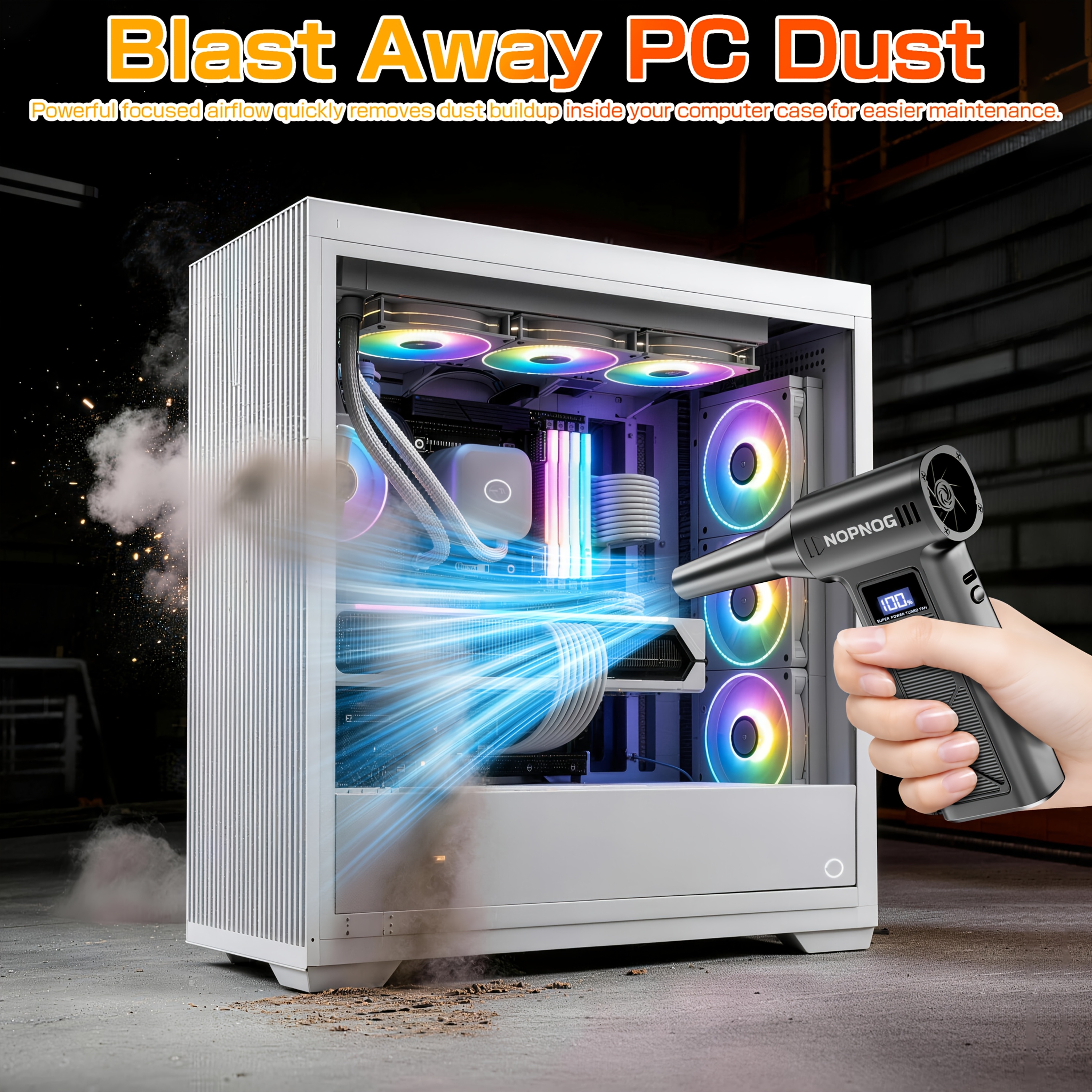 Electric Turbo Blower & Air Duster for Car Cleaning