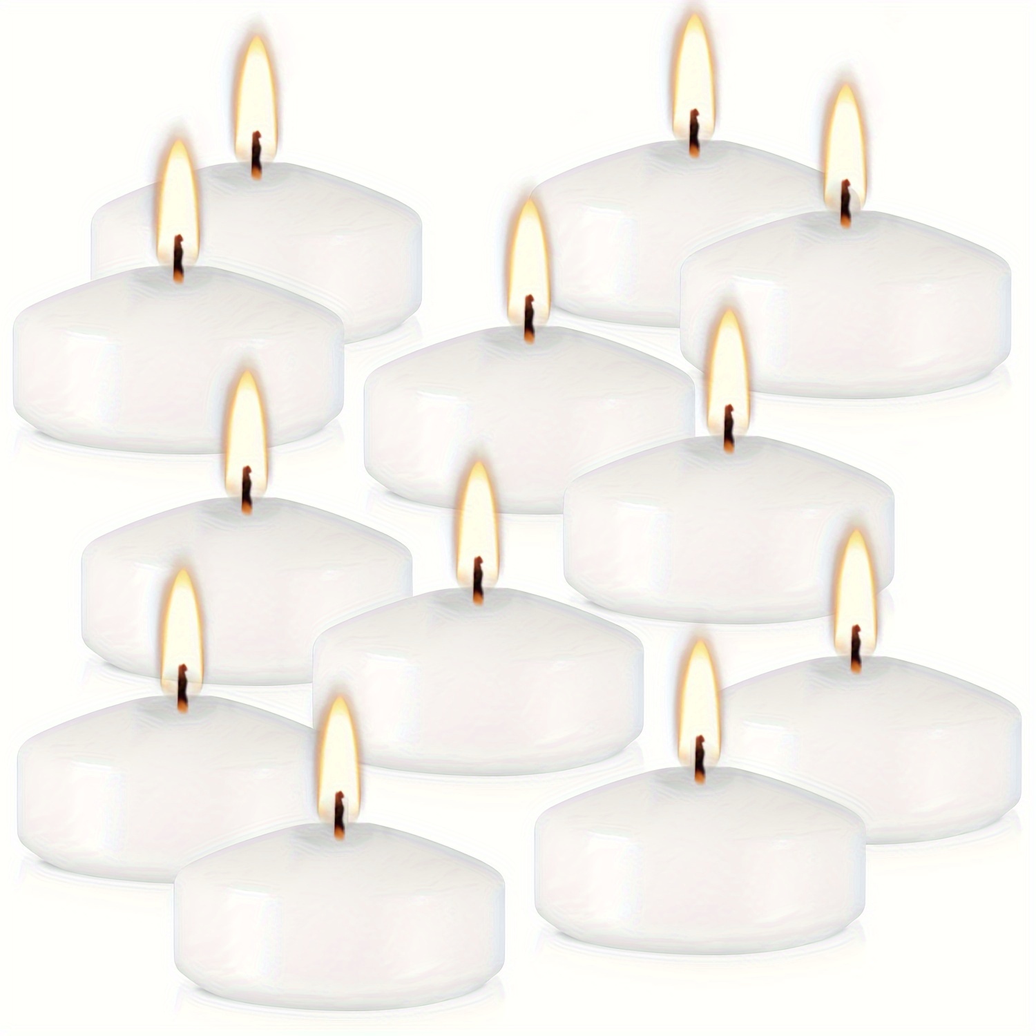 

24 Pieces Of 2-inch Waterproof Floating Candles For Water Decoration, Candle Holder Filler, Home Room Bathtub Floating Decoration