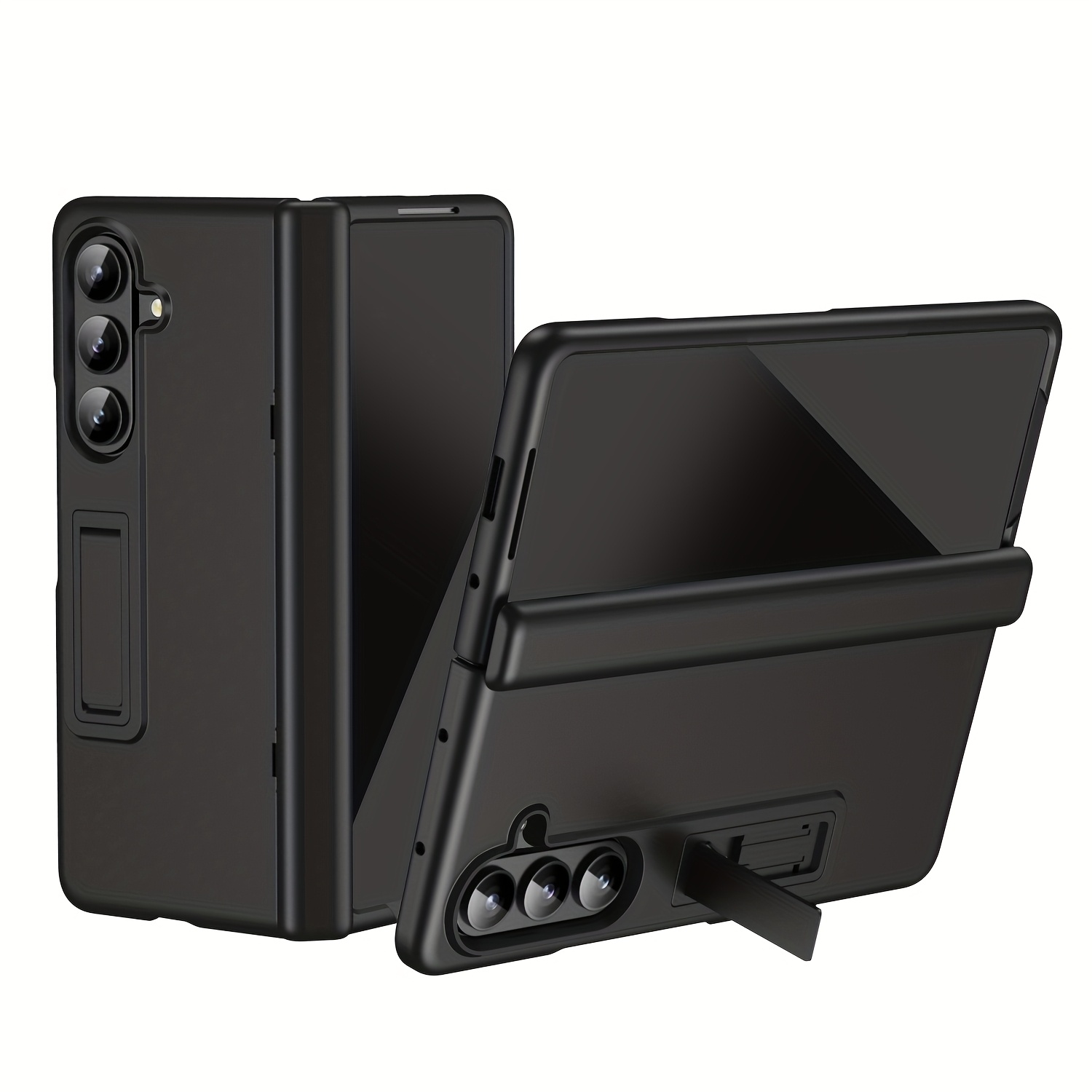 phone case suitable for samsung   fold5 fold4 fold3 full coverage hinge integrated protective film with built in stand large angle adjustable full coverage design drop resistant scratch resistant new foldable phone case