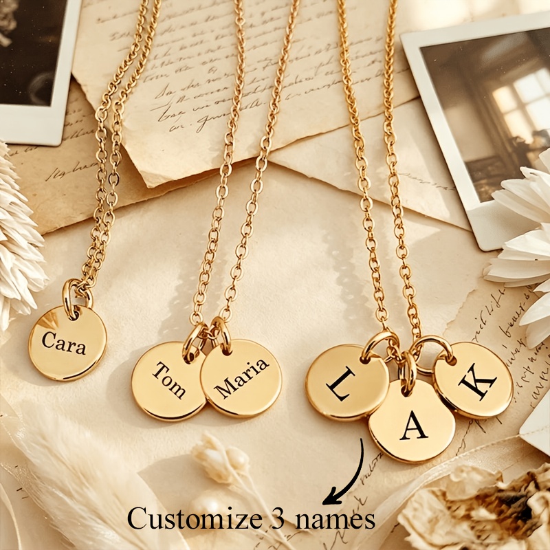 Women's Personalized Stainless Steel Name Necklace, Custom Gift