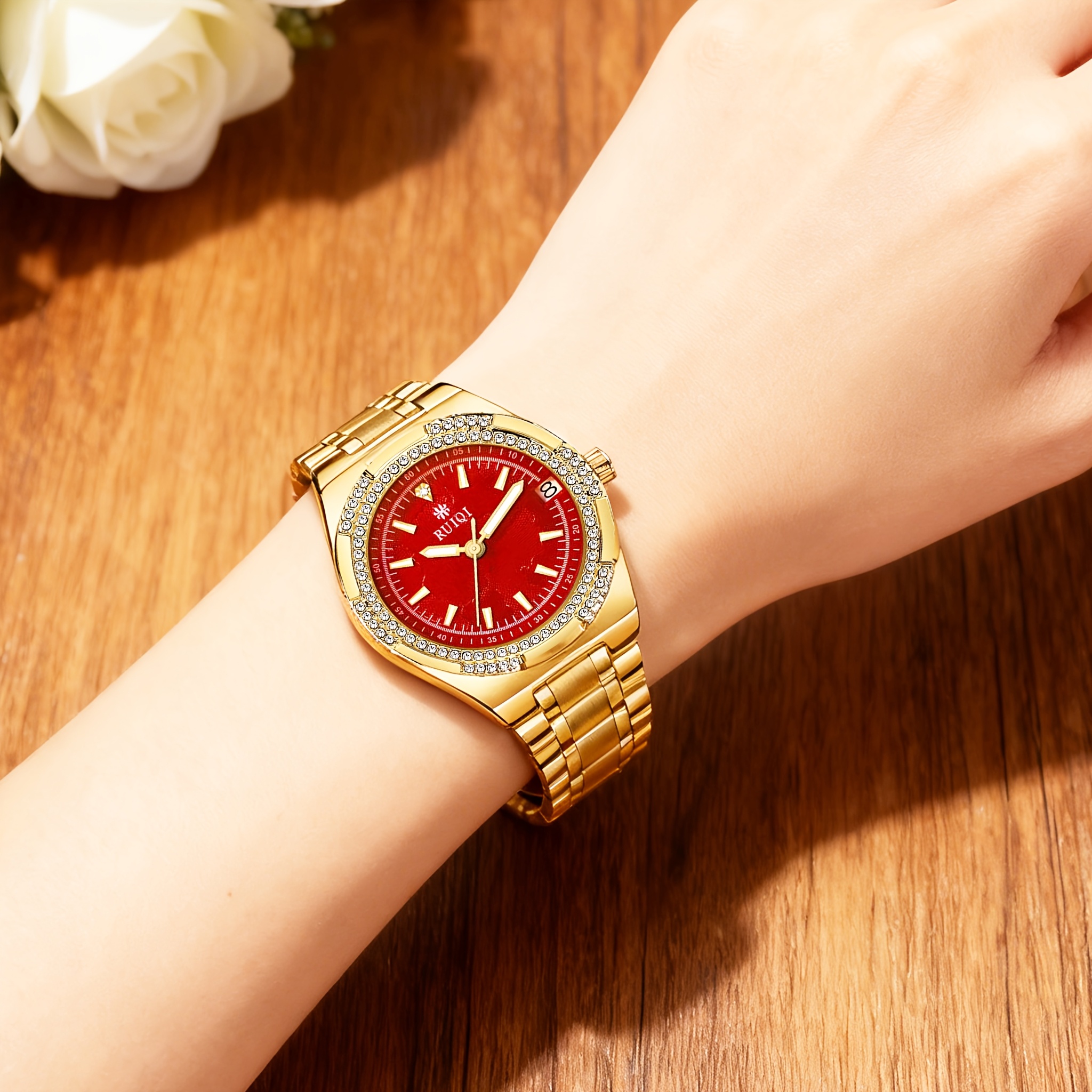 Image of Ms. Automatic Mechanical Watch, Gorgeous , Exquisite To Wear, Three-pin With Calendar, Women' Strap, Suitable For Casual, Entertainment, And Parties