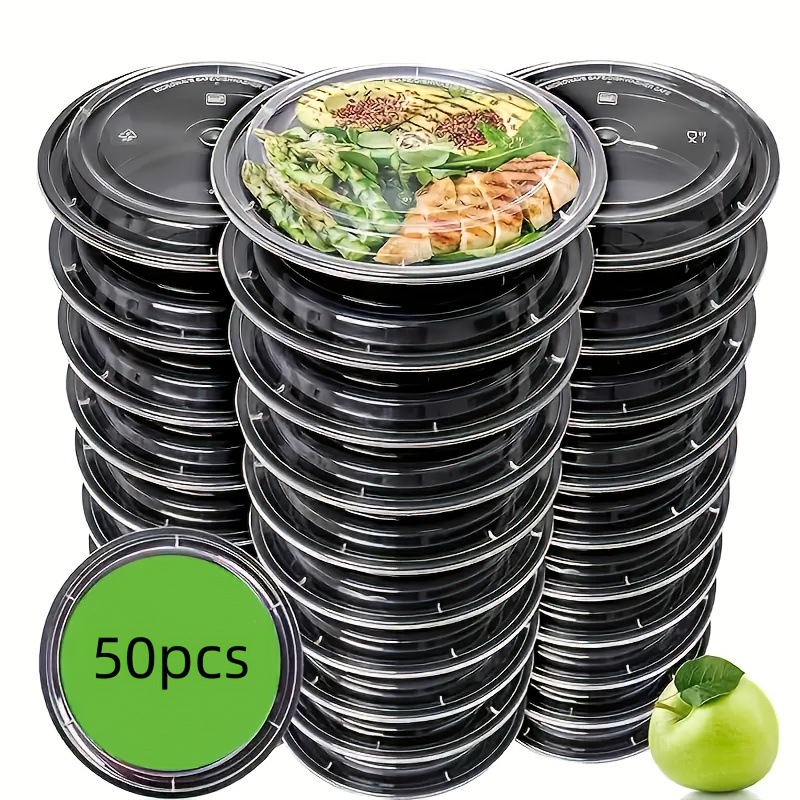 50pcs round meal prep containers lids bpa free durable - Temu
