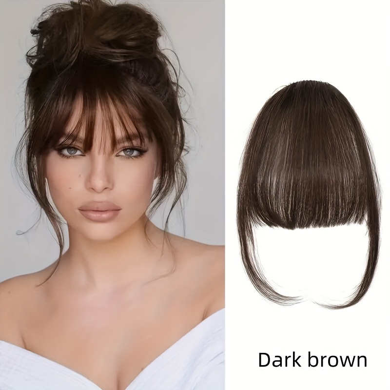 1pc womens chic clip in bangs lightweight natural look loose   multi   fashion mini hairpiece high temperature fiber details 2