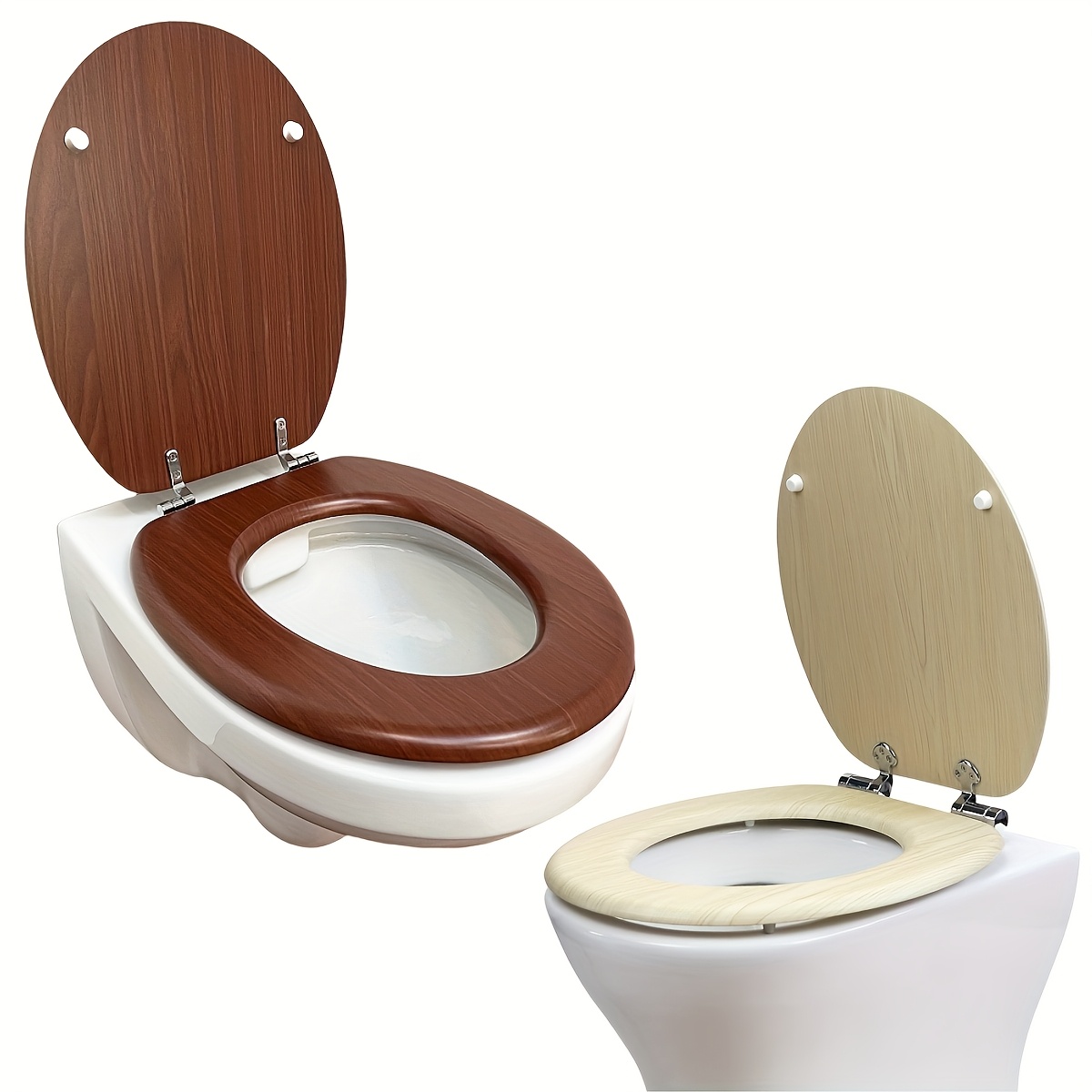 Wc bril Rode toiletbril Soft Close, ideale standaard toiletbrillen met snel los te maken verstelbare scharnieren for eenvoudig schoonmaken, ovaal gevormde wc-bril toiletdeksel (patroon: roze