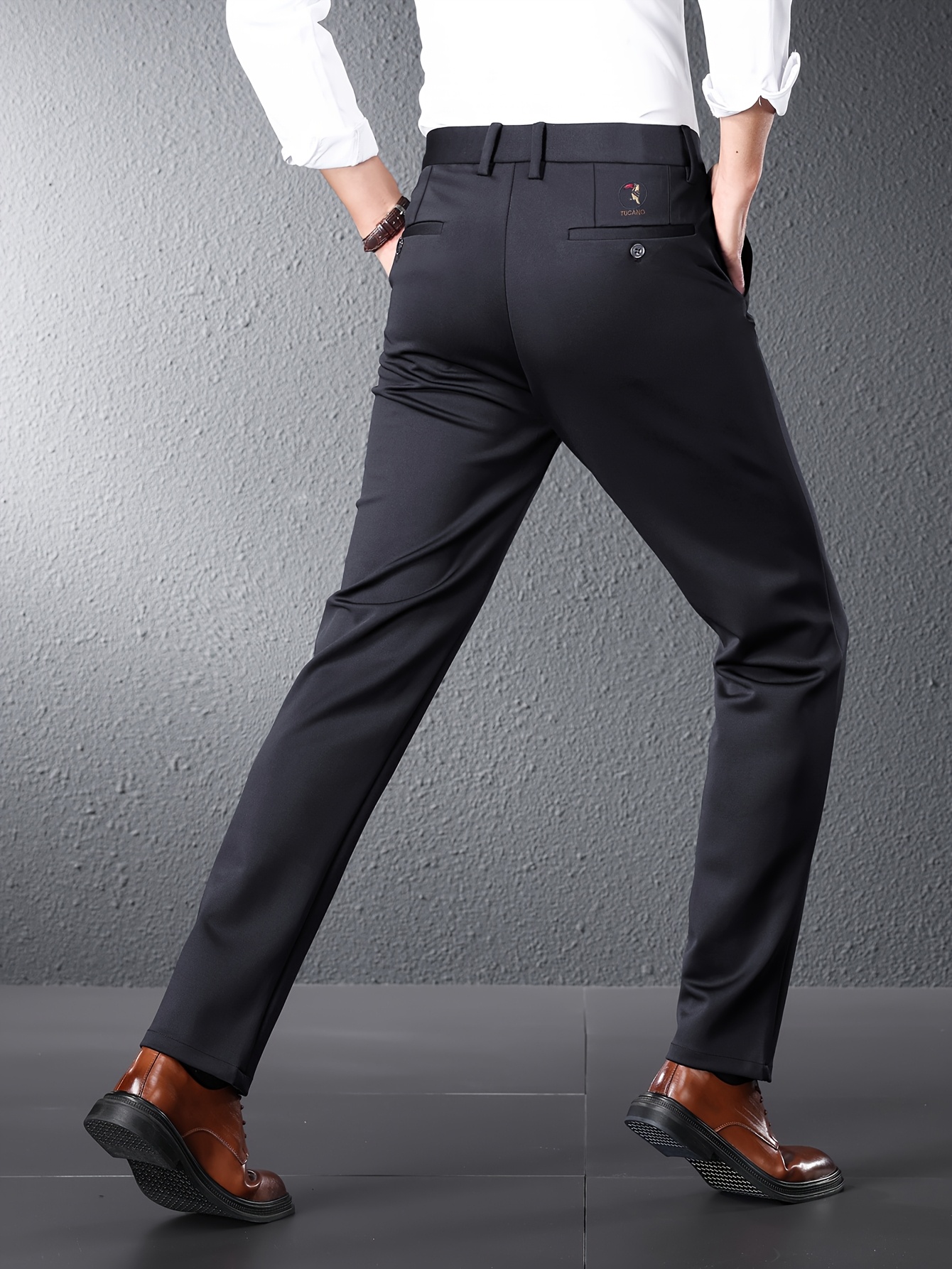 green emerald velvet dress Zegarie Suit Separates Black Solid Men's Dress Pants  Franky Fashion