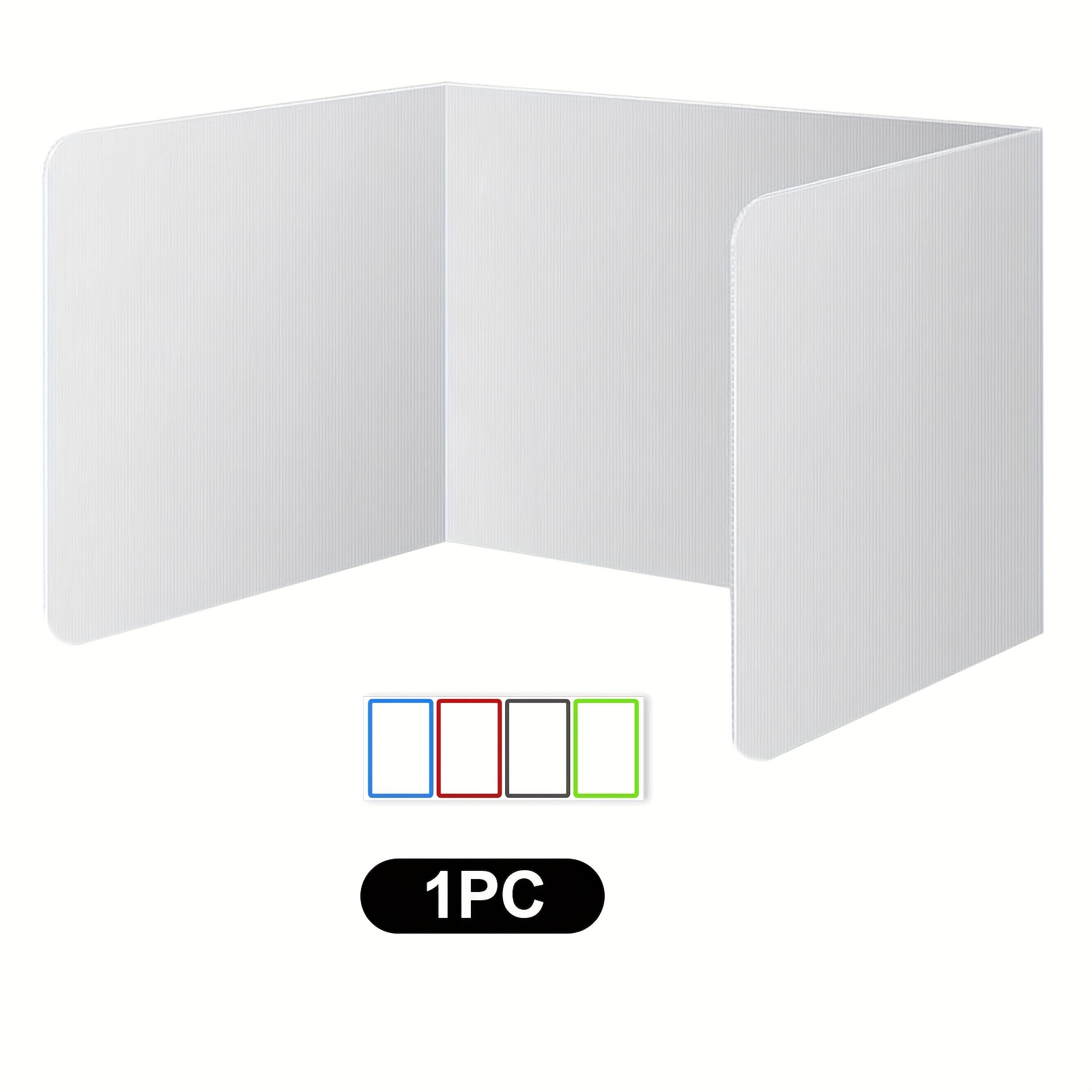 1pc Foldable & Collapsible U-shaped/compatible- Privacy Screen - Portable Sturdy Plastic Desk Divider Suitable For Office, School, Library, - Lightweight Partition For Concentration & Meetings
