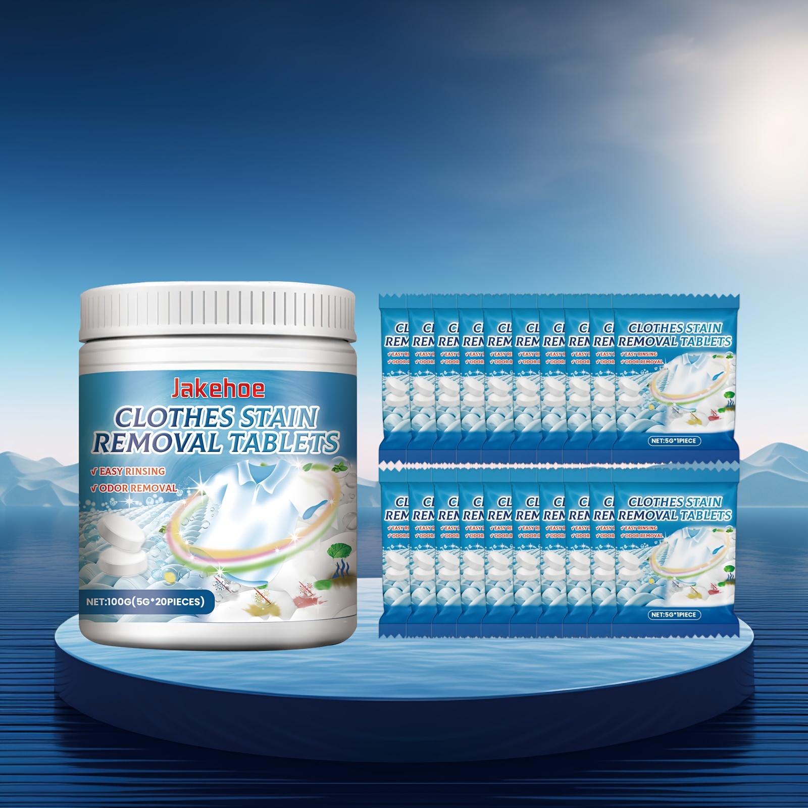 20pcs clothes stain remover effervescent tablets eliminates yellowing oil grease stains essential home cleaning tool details 0