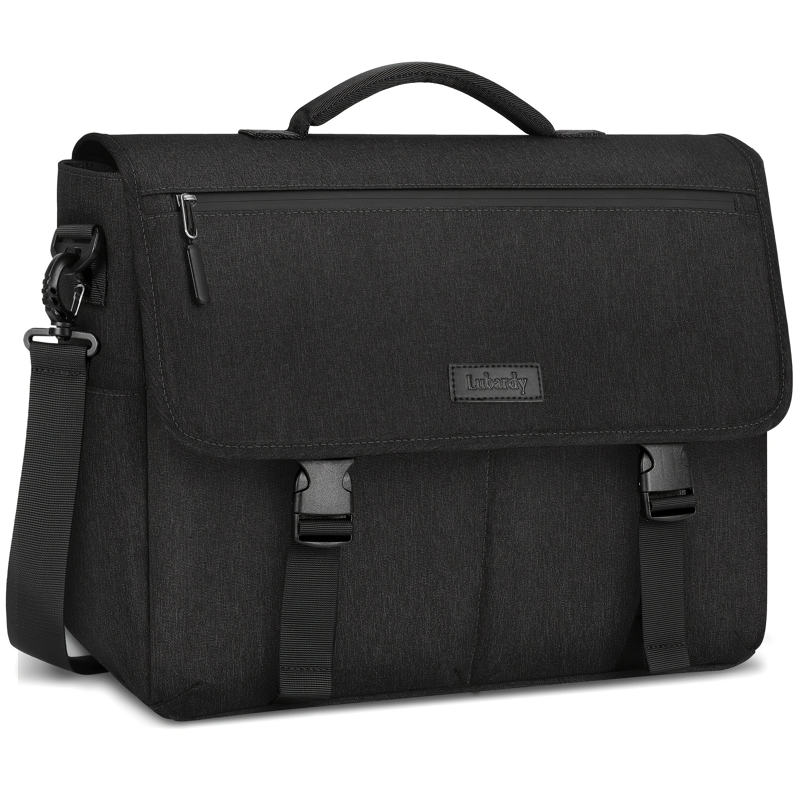 Newhey Messenger Bag Laptop Briefcases For Men 15.6 Inch Laptop Bag Computer Bag Lightweight Shoulder Handbag Satchel Bags For Work Business Travel College, Black