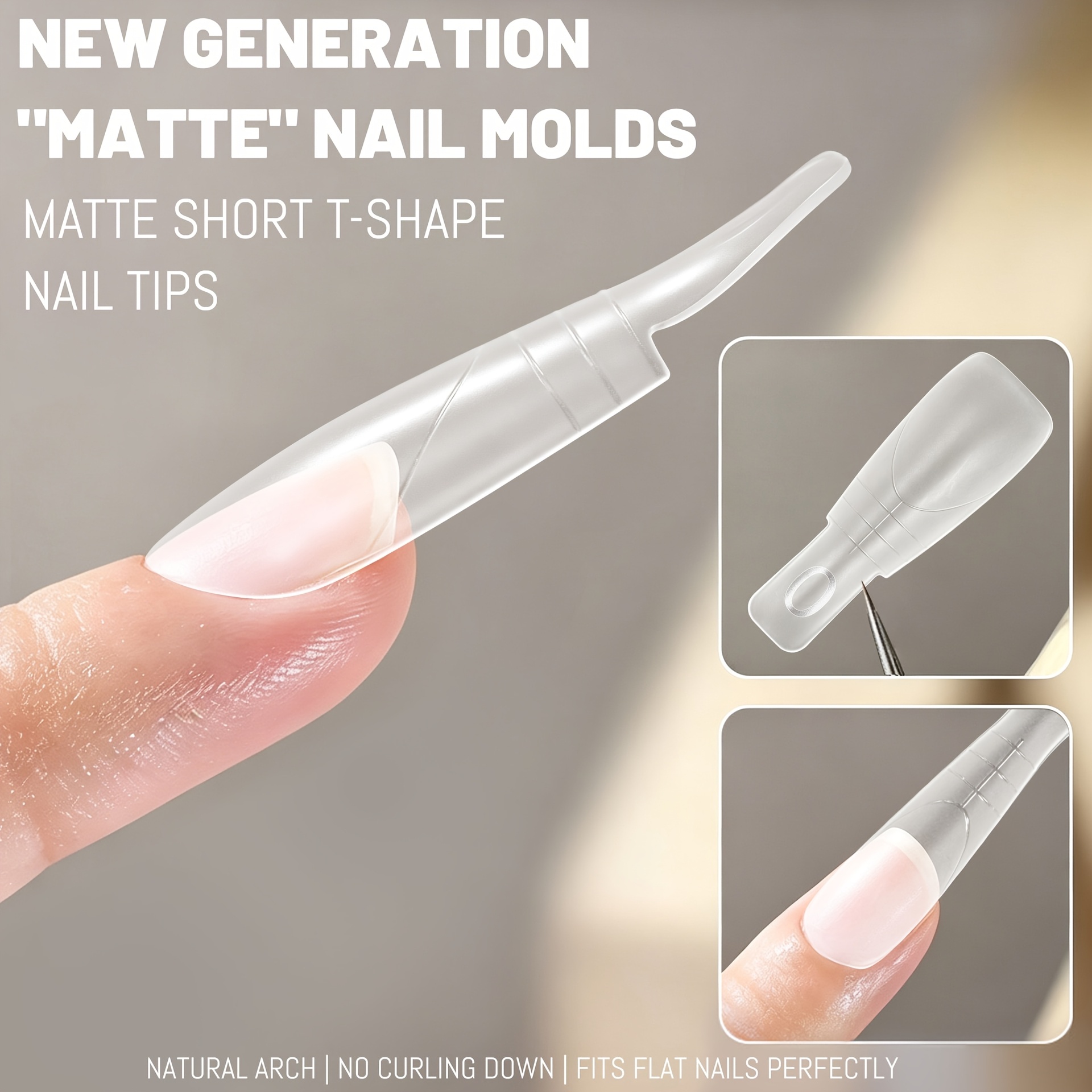 120pcs Rocket Sandwich Short Square Nail Tool for Lengthening