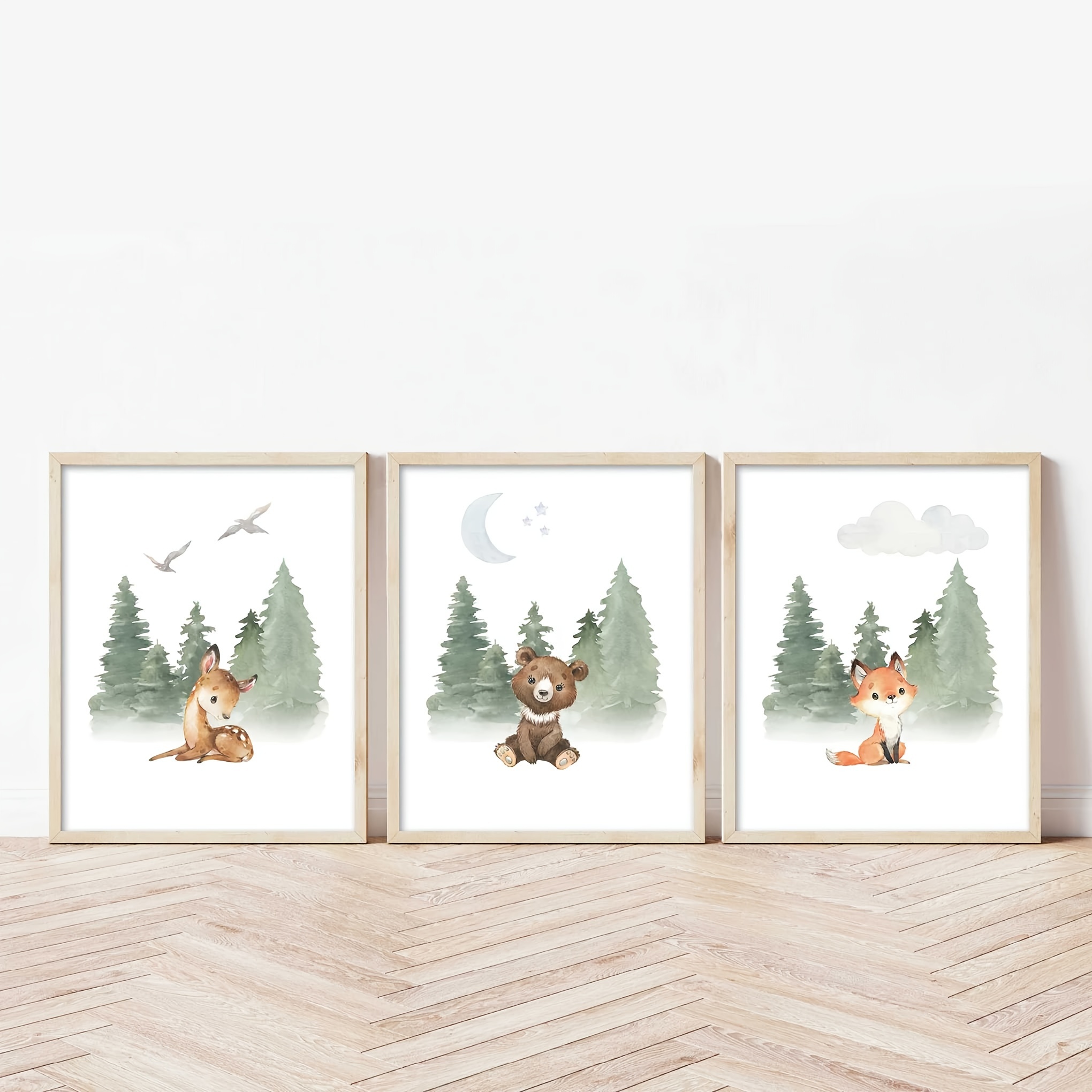 TEMU 3pcs/set Décoration de , Art mural de , Impression d'animaux de , Art mural de , Impression d'animaux de , Affiche sur toile non encadrée pour à