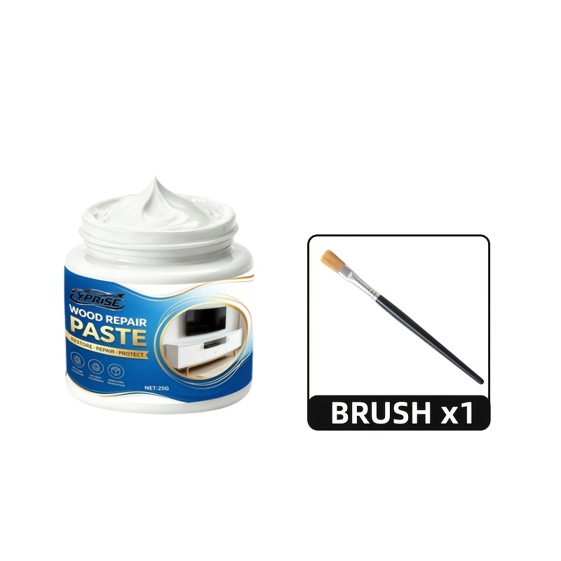 TEMU Crème de réparation pour bois de maison - Kit de réparation blanc, rapide, facile à réparer les rayures, les fissures, les bosses et les trous