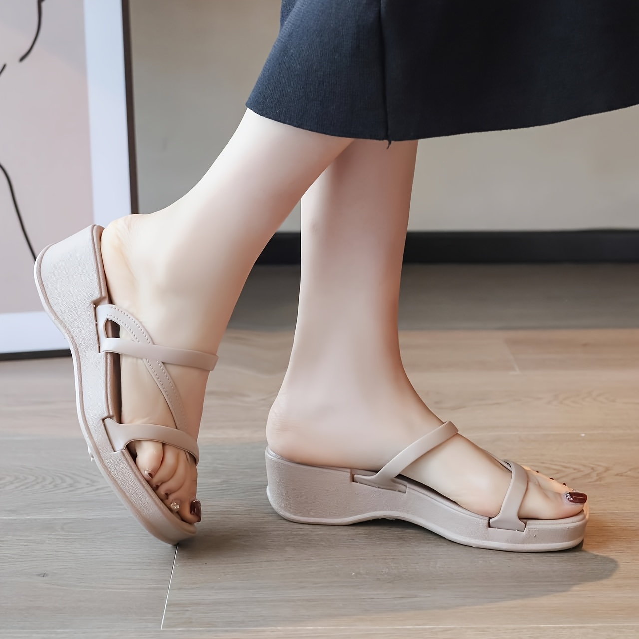 TEMU Women's Sandals 2230-5# Shoes Open Toe Sandals Walking Shoes Summer 080523