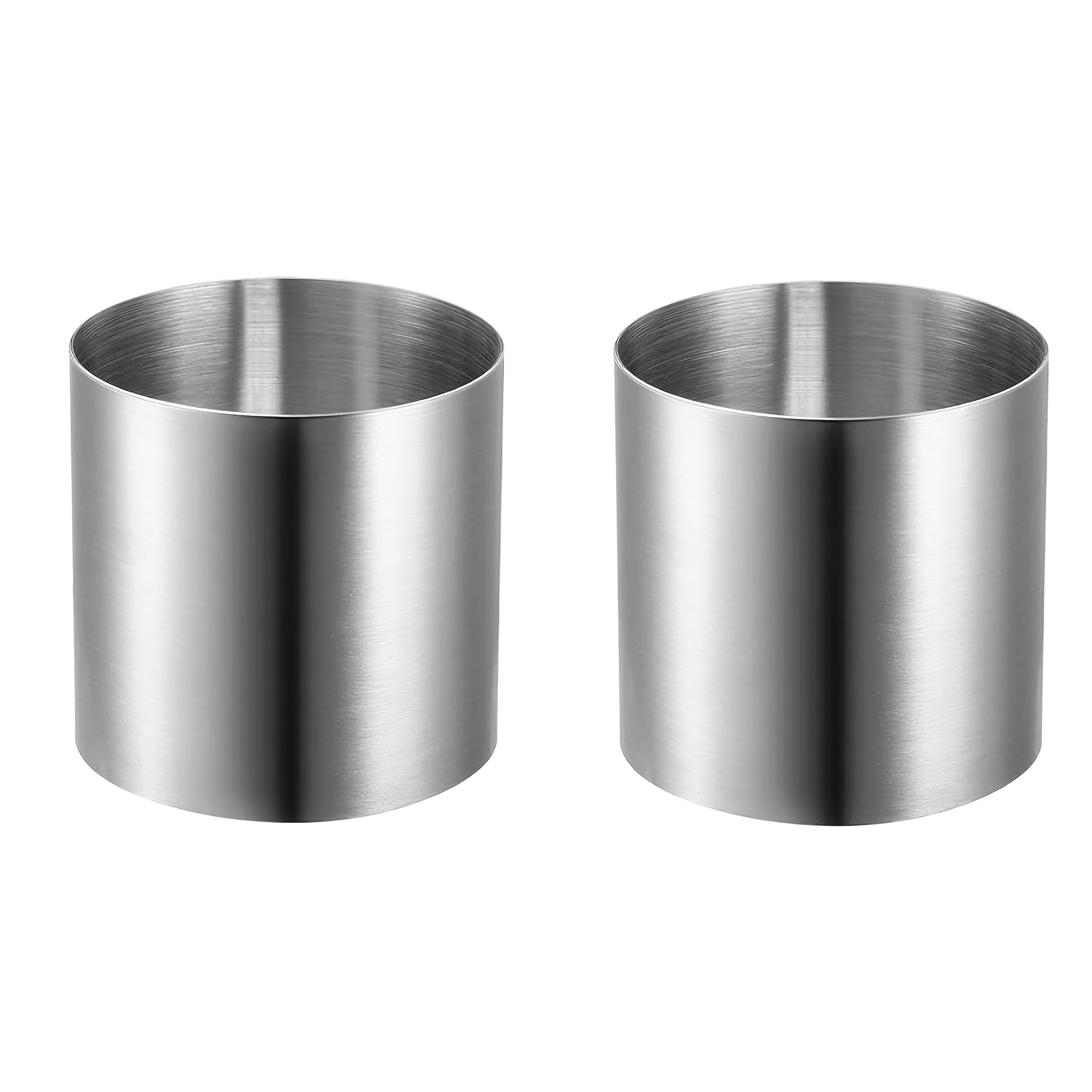 TEMU 2/8pcs Moule à Gâteau Mousse Petit Acier Inoxydable 5Cm/1.97In, Mini Anneau à Gâteau Multifonctionnel, Anneau à Sushi, Outil de Décoration de