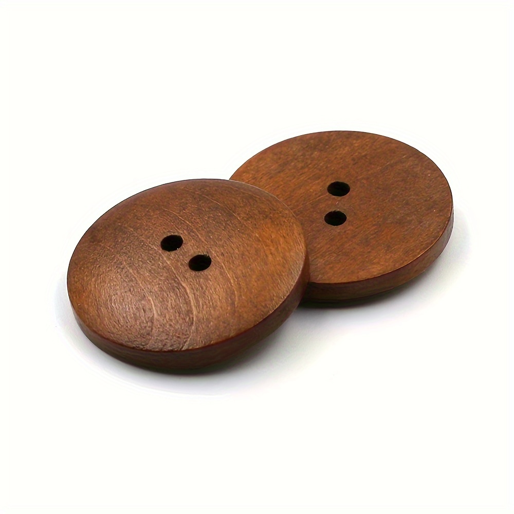 15/20/25mm Wooden Buttons Buttons For Clothing 2 Hole Wood Round Buttons Buttons Decorative Arts And Crafts Supplies Buttons Wooden Sewing And Knitting Supplies