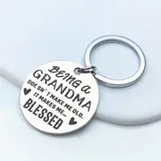 1pc modest stainless steel keychain for grandma from grandson gift to ...