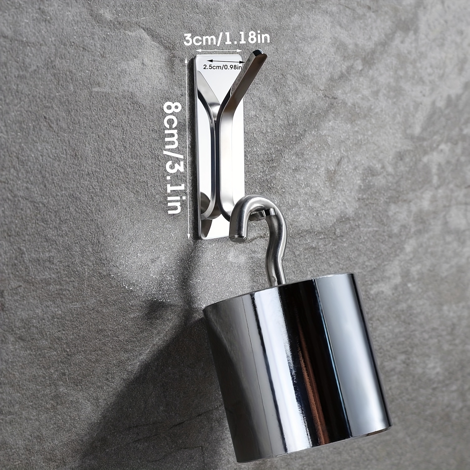 No Drilling Required, Adhesive Hook, Clothes, Towels, Bath Towels,... product image 6