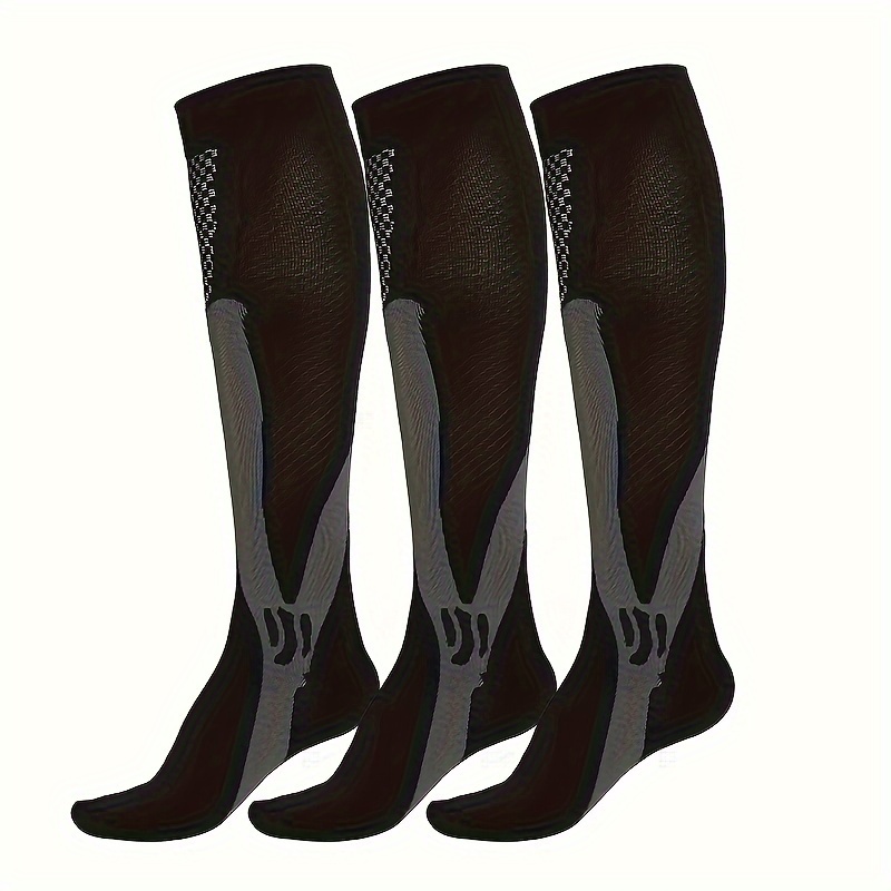 TEMU 3 Pairs Of Sports Socks Running Long Calf Men's And Women's Couple Student Socks Socks Running Bike Flight The Best Support Sports Socks