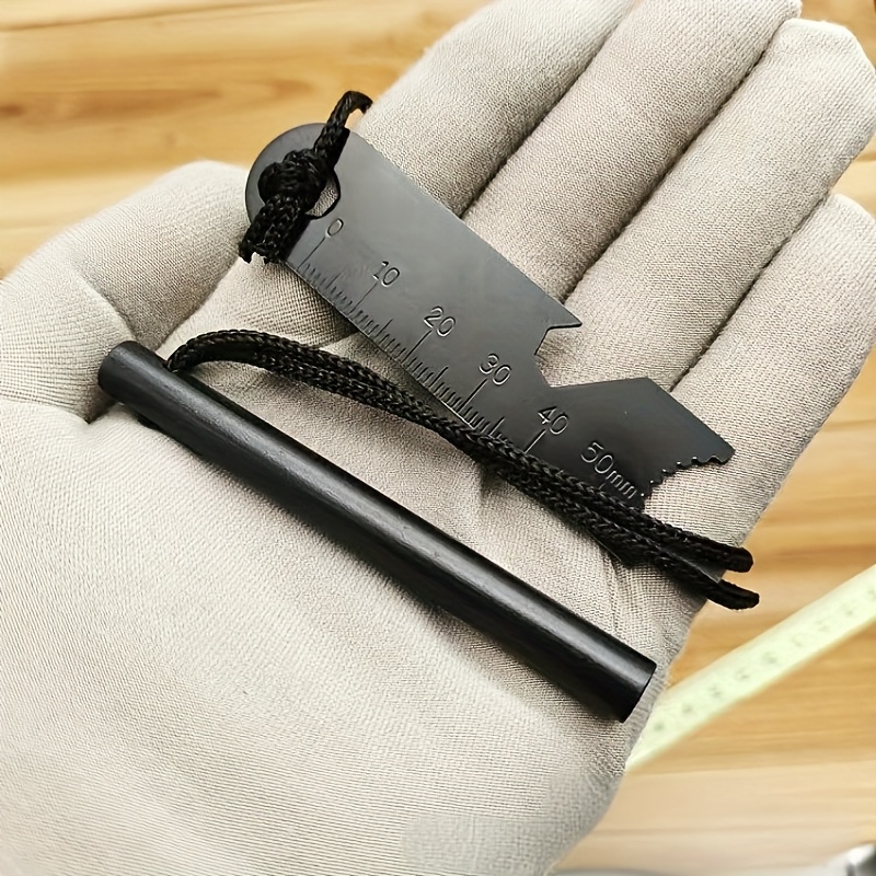 Image of 1pc Portable Outdoor Fire Starter, Magnesium Alloy Travel Camping Bbq Essential, Adventure Emergency Gear With Magnesium Rod & Flint (no Matches)