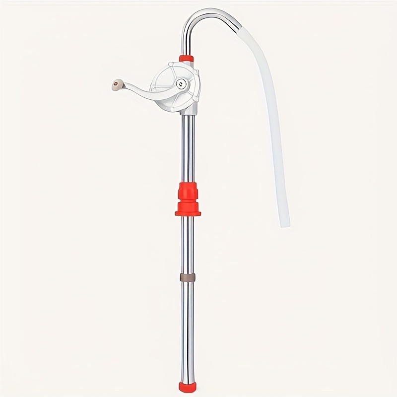 TEMU Aluminum Drum Pump, Manual Hand Crank Pump For 205l Drum With Stainless Steel Inlet Pipe For Oil Transfer