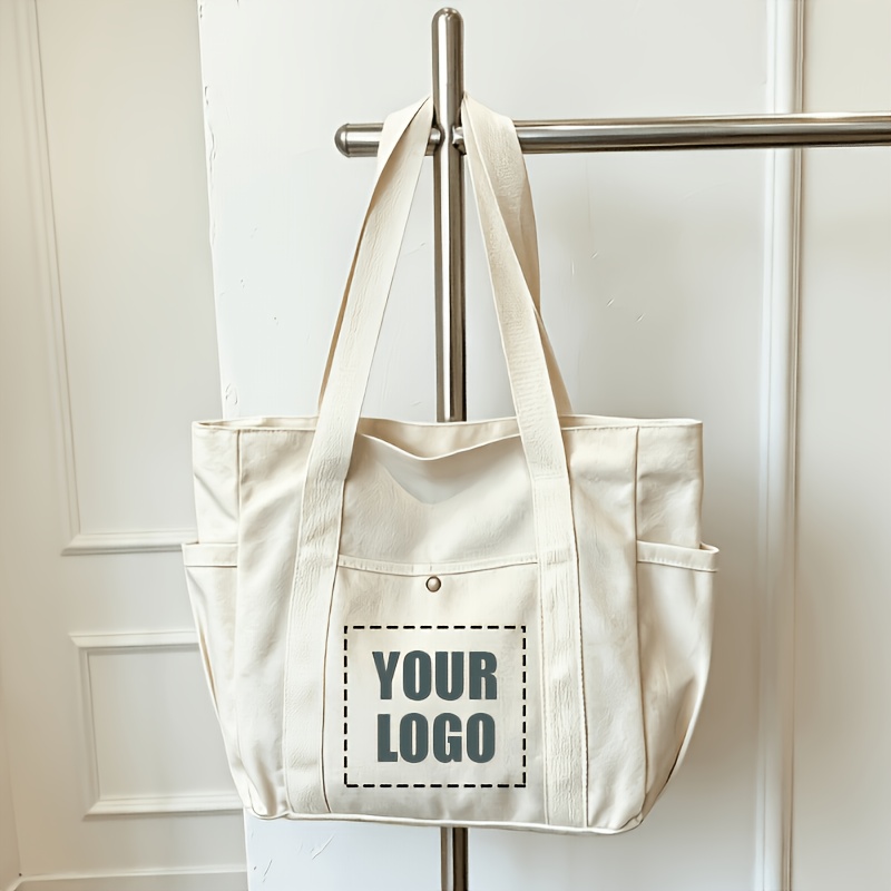 TEMU 1pc Custom Pattern Women's Shoulder Bag, Personalized Pattern/logo Crossbody Bag, Casual Shopping Bag, Large Capacity Zippered Shoulder Bag,