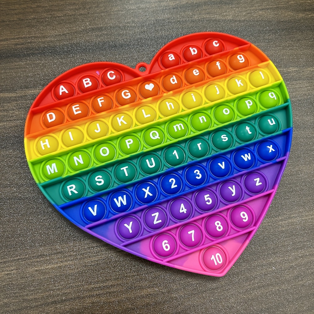 Alphabet Numbers Learning Board Game with Silicone Heart-Shaped Design
