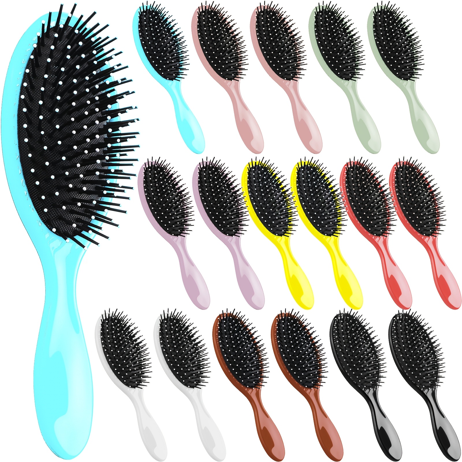 

18pcs Wet Detangler Hair Brush Travel Detangling Hair Brush Set Detangling Hairbrush With Soft Through With Ease Graduation Nurse Gift Bulk Or