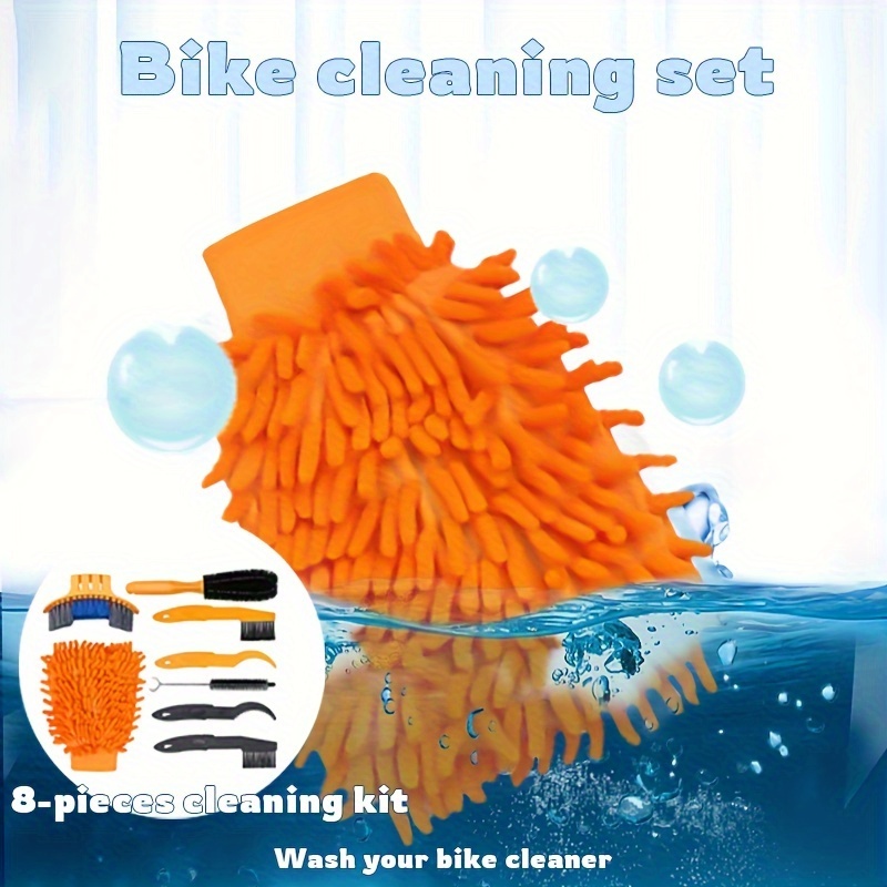 

1 Set Bike Cleaning Kit, Bike Cleaning Brush Tool With Bicycle Chain Cleaner, Bicycle Chain Cleaning Brush For Mountain/ Mud/mt/road/bmx Bike