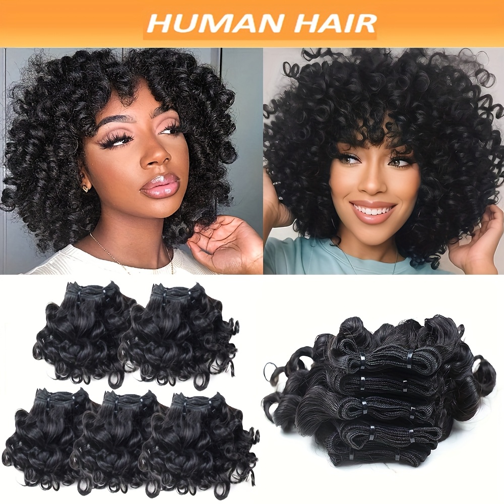 1 3 5 pack human hair extensions suitable women - Temu Denmark display picture 3