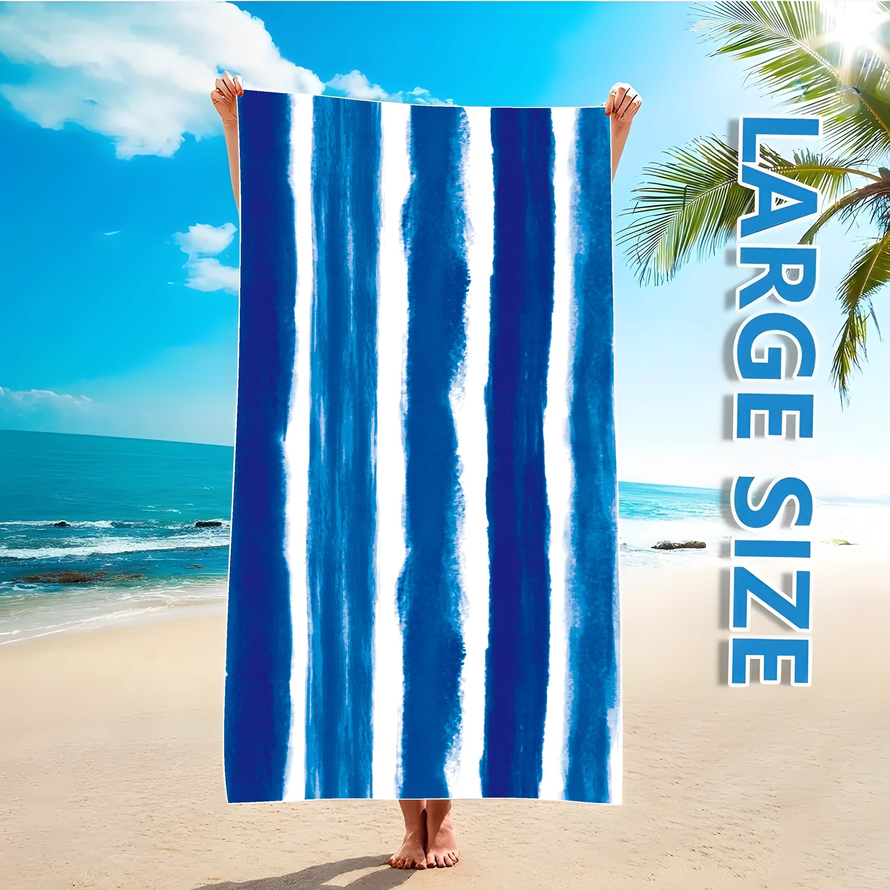 Serviette de plage microfibre grande taille pour femme_voghion.com