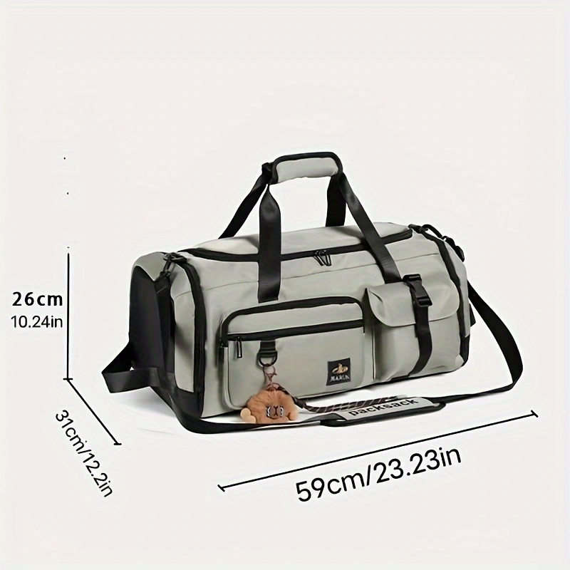 Moqueta de Viaje Multicolor, Mochila Deportiva Unisex para Hombres y Mujeres con Compartimento Independiente para Zapatos, Bolso de Equipaje Multipropósito para Parejas en Vacaciones, Convertible para Uso como Bandolera o de Mano