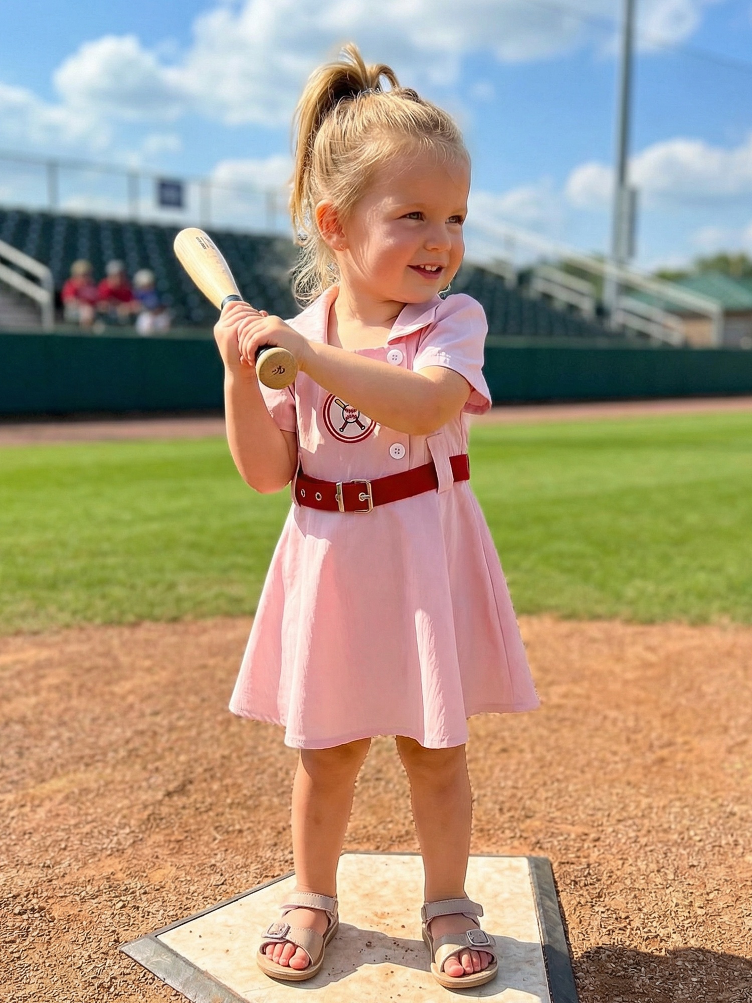 open lace back dress Tesa Babe Baseball Twirl Dress, 18-24M