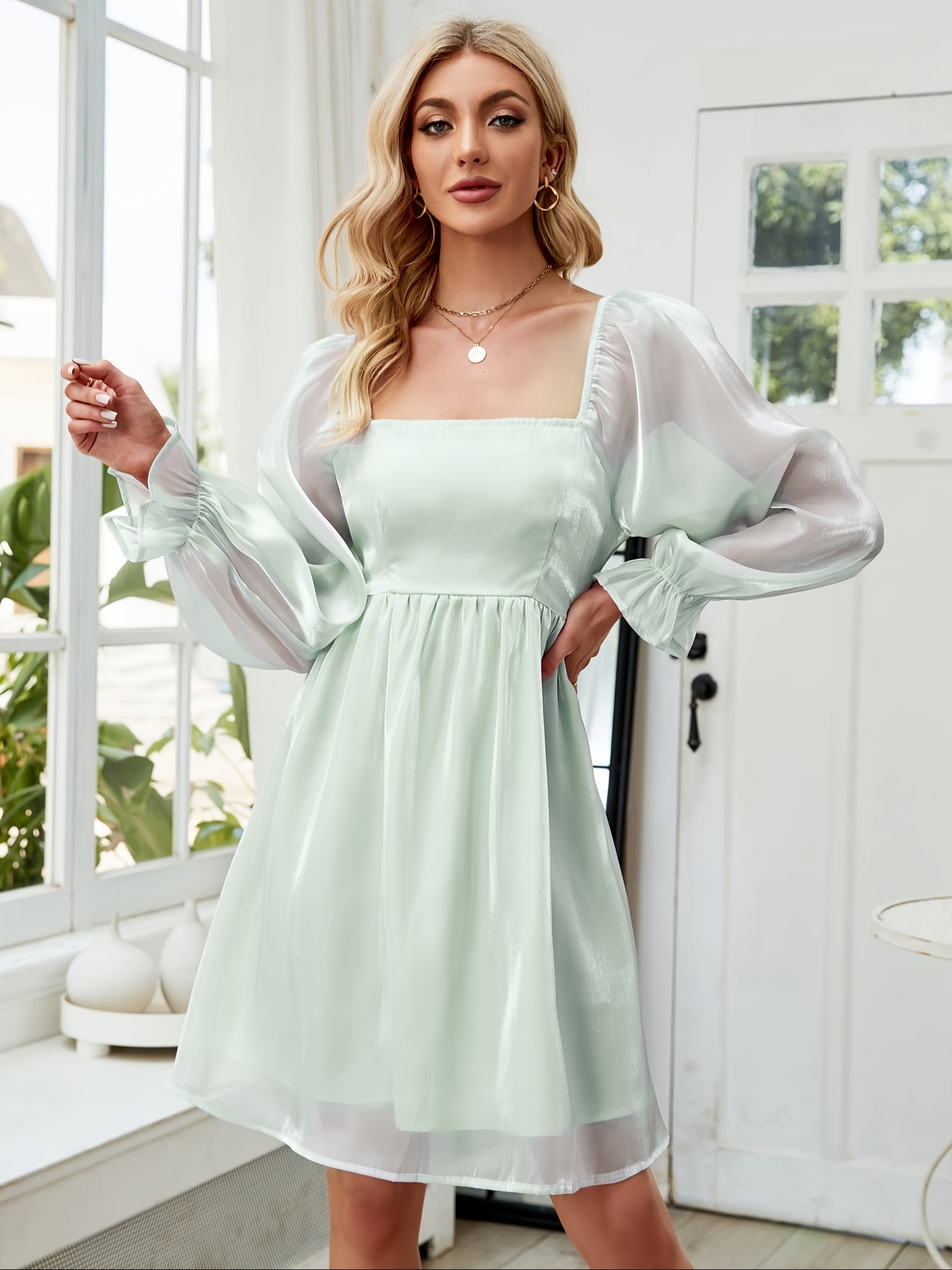 【Acka.】美品　sheer puff dress Acka sheer puff dress（black）シアーパフドレス｜Yahoo!フリマ