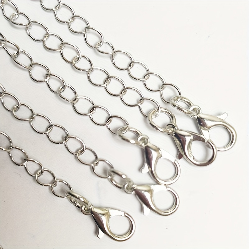 5pcs Set Necklace Chain Extender, Jewelry Chain Extender, Golden Silvery Extender For Necklaces, Bracelets, And Anklets