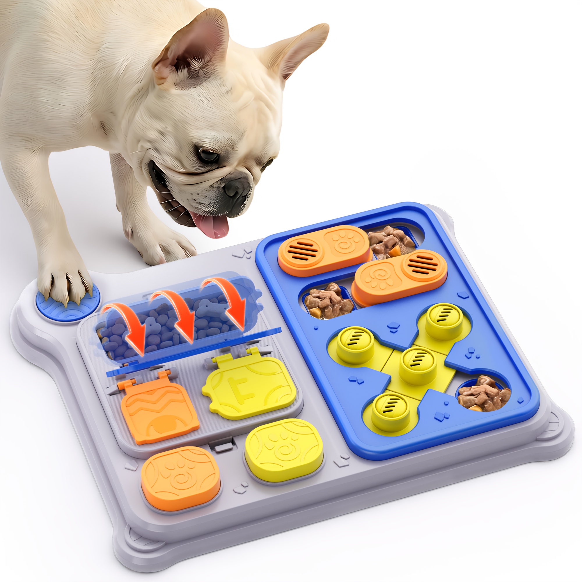 2-in-1 Dog Training And Entertainment Feeding Toy, Puzzle Slow Feeder Interactive Toy, Foraging Game And Aid