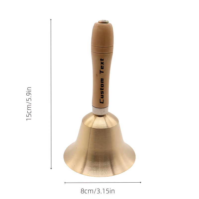 TEMU Customizable Text, 1pc Elegant Vintage Pure Copper With Wooden Handle - Suitable For Christmas, Carnival, Thanksgiving, Parties, And Holiday