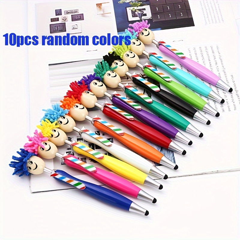 TEMU 5/10pcs Doll Ballpoint Pen, Random Mobile Phone Touch Pen, Multifunctional Gift Pen