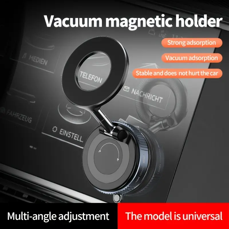 This foldable magnetic phone holder offers strong grip and space-saving convenience inside your car