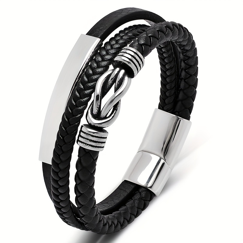 Cool Bracelets For Men HZMAN Wrap Bracelets For Men & Women - Hemp Cord, Wood Beads, Leather Wristband, Adjustable 9 Inch HZMAN Jewelry