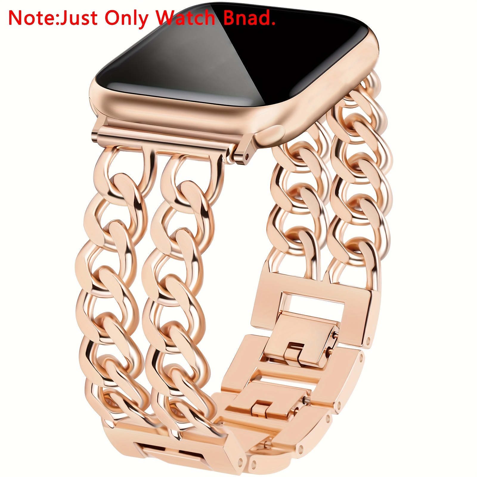 

Bracelet Montre Chaîne de Cowboy Ajustable Chic pour Femmes - Étanche, Compatible avec Apple Watch Série 10/9/8/7/6/5/4/3/2/1/SE/Ultra, Tailles 38mm-49mm