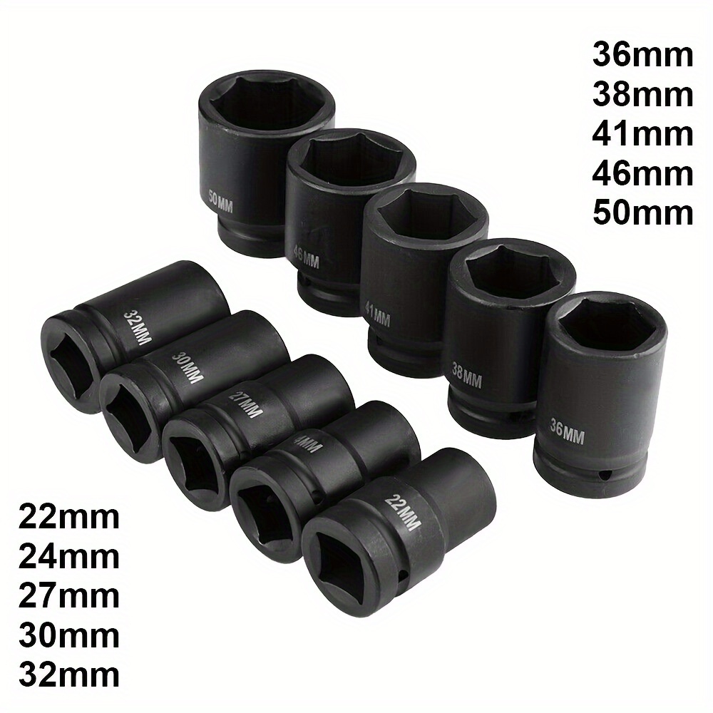 10Pcs Impact Socket Set with Plastic Storage Box