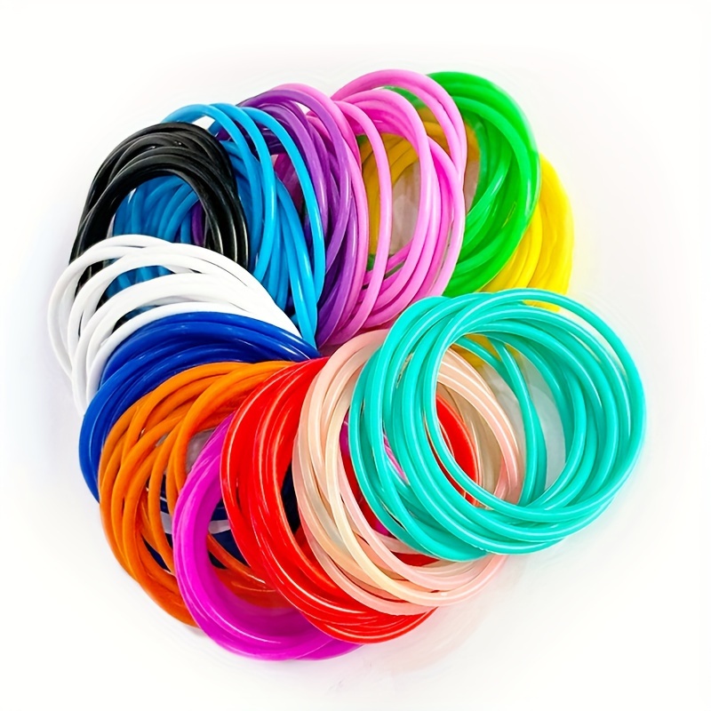 10pcs rainbow silicone bracelets hair ties sporty style Temu