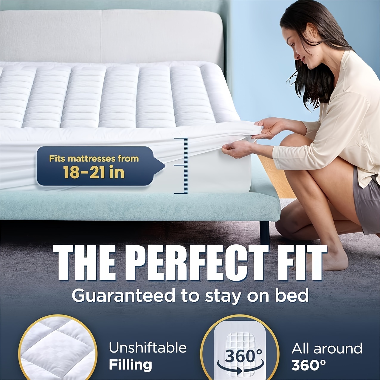 Memory Foam Mattress Pad Twin Xl For Pressure Relief, Strong Support