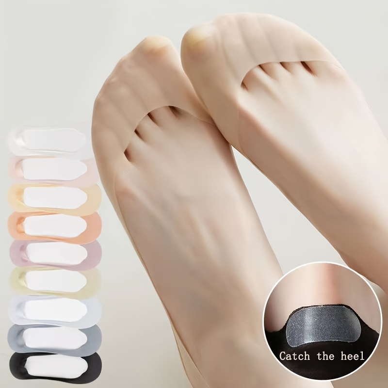 

9 Pairs Non-slip Mesh Socks, Lightweight & Breathable Low Cut Invisible Socks, Women's Stockings & Hosiery