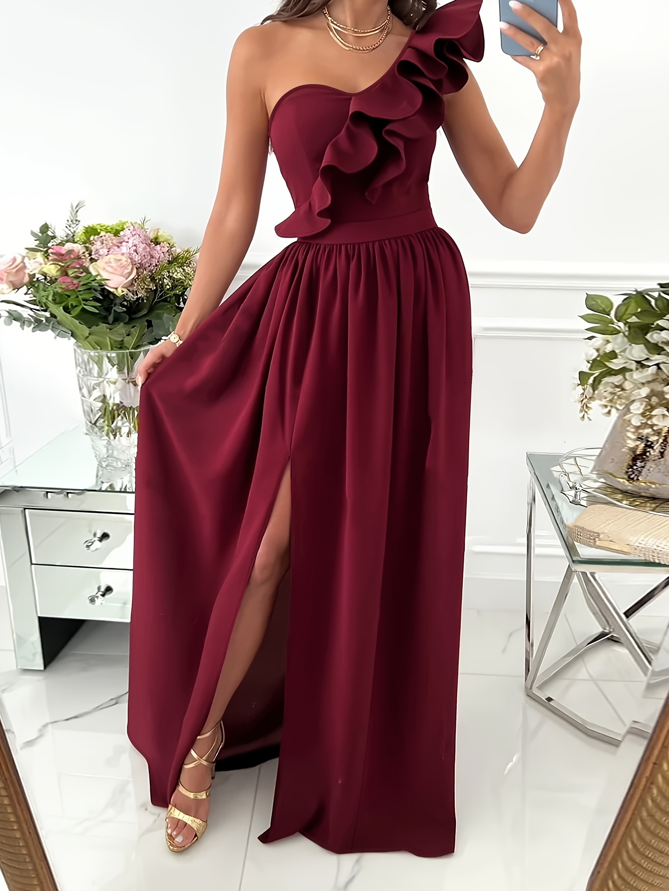 Burgundy Dress Temu Canada