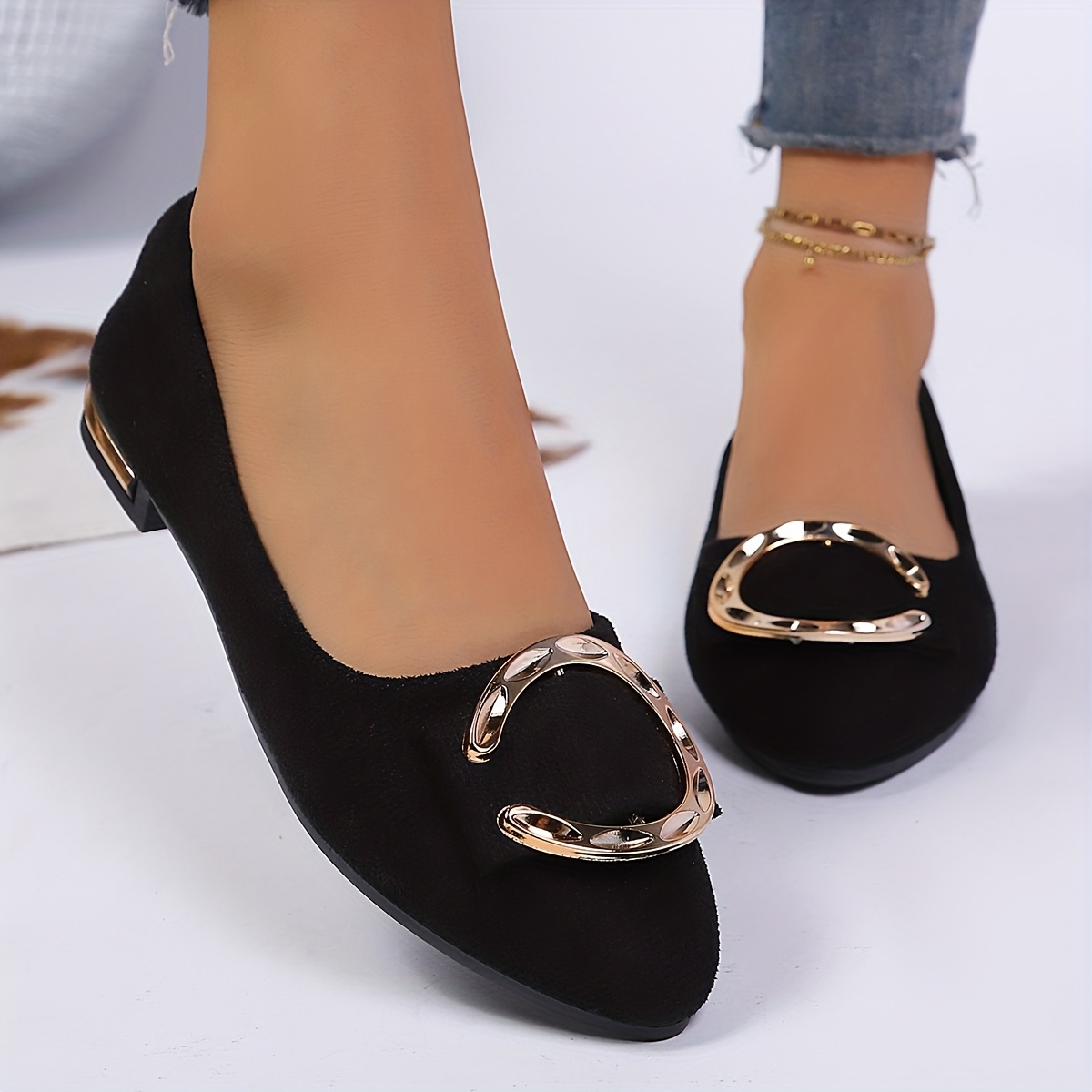 E-shop Damen Schuhe mit Zehenpartie, neue Slip-On Schuhe, passend für enge und dünne Füße, bequeme und lockere Arbeits-Schuhstulpen, Damen Pumps mit