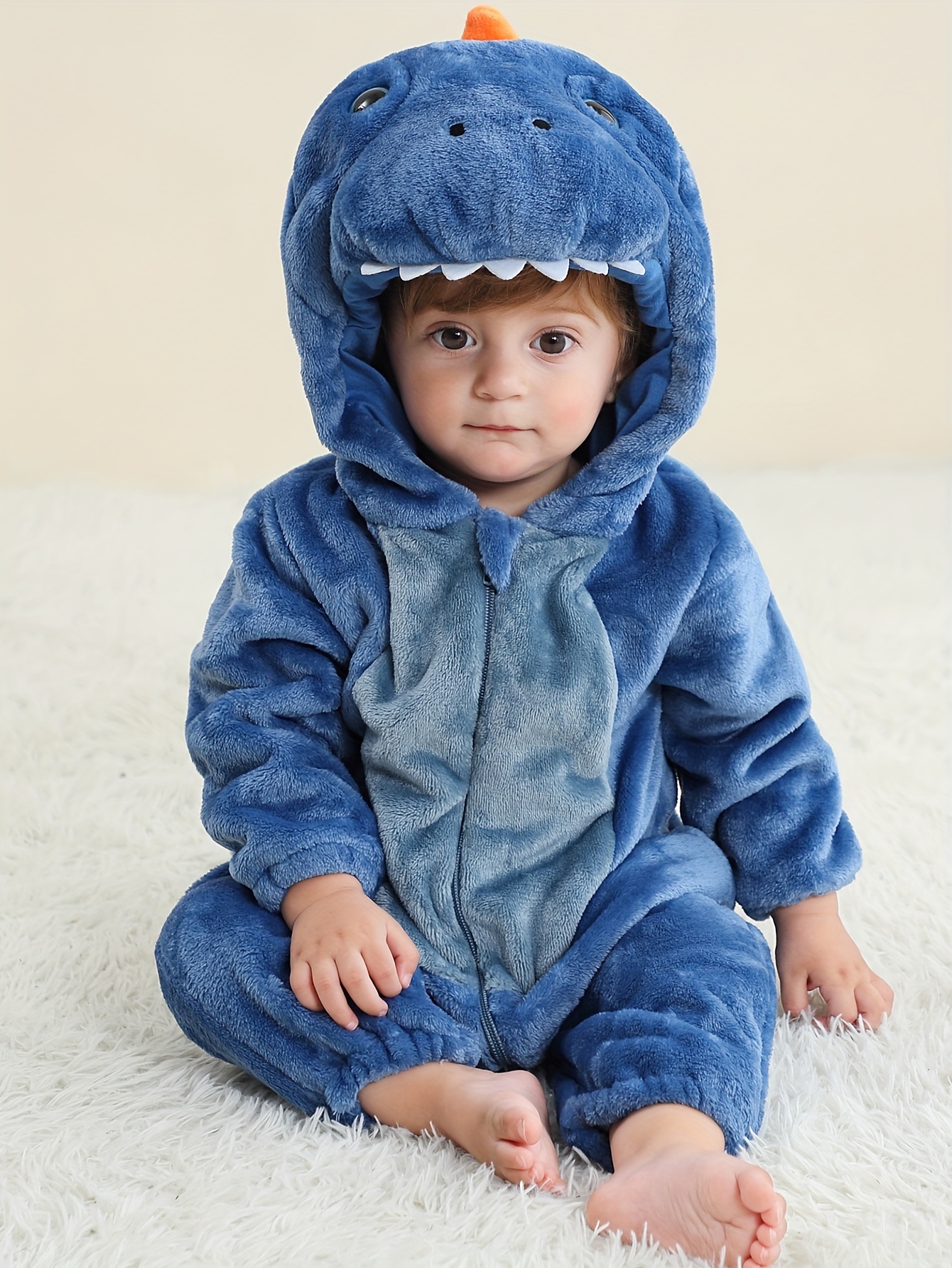 Outlets Large Young Adult's Grey Dinosaur 1pc Hooded Costume Comfortable Outfit NEW