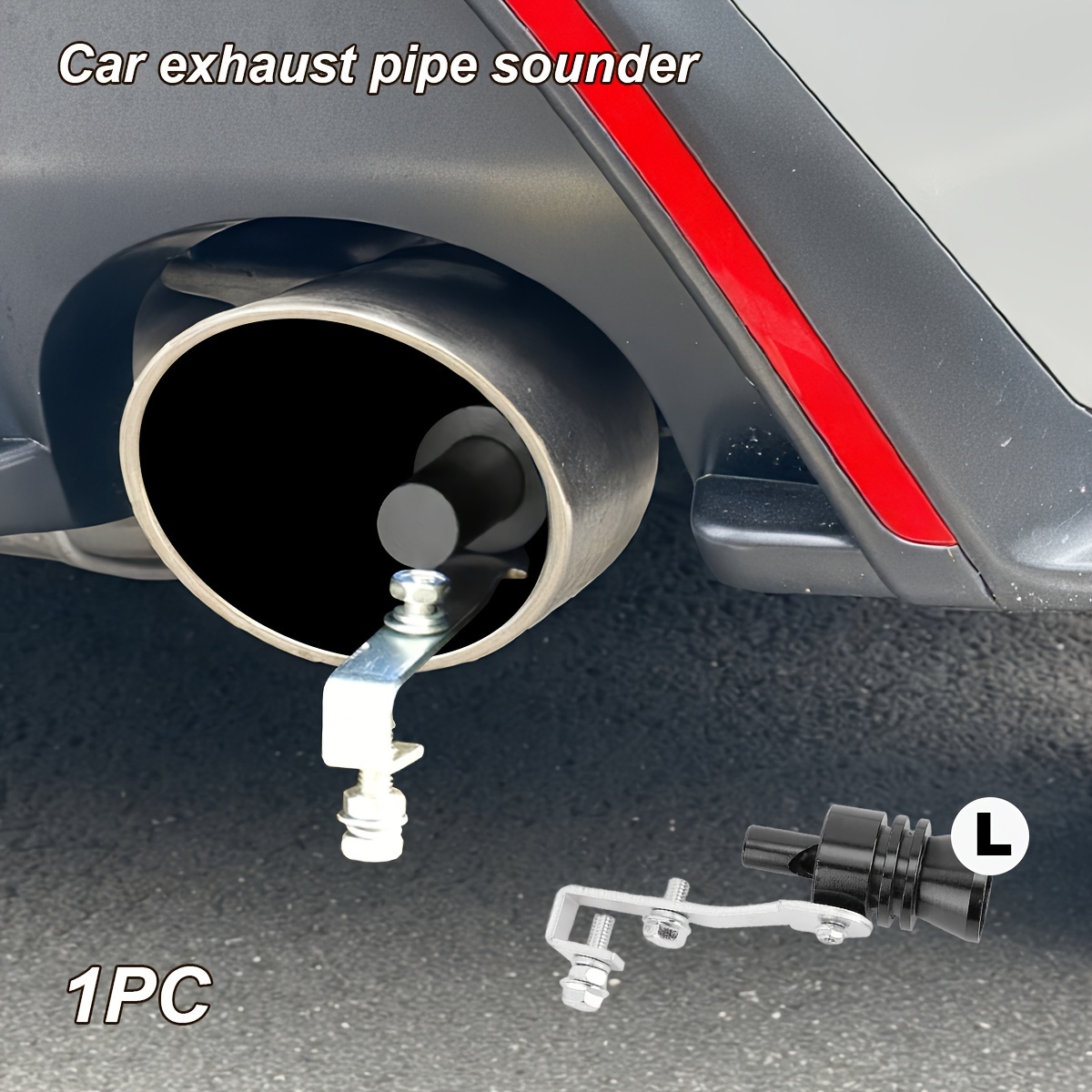 TEMU Premium Aluminum Turbo Exhaust Whistle - Realistic Car Modification Sound Simulator With High-quality Microphone, Unique Upgrade For & Fun